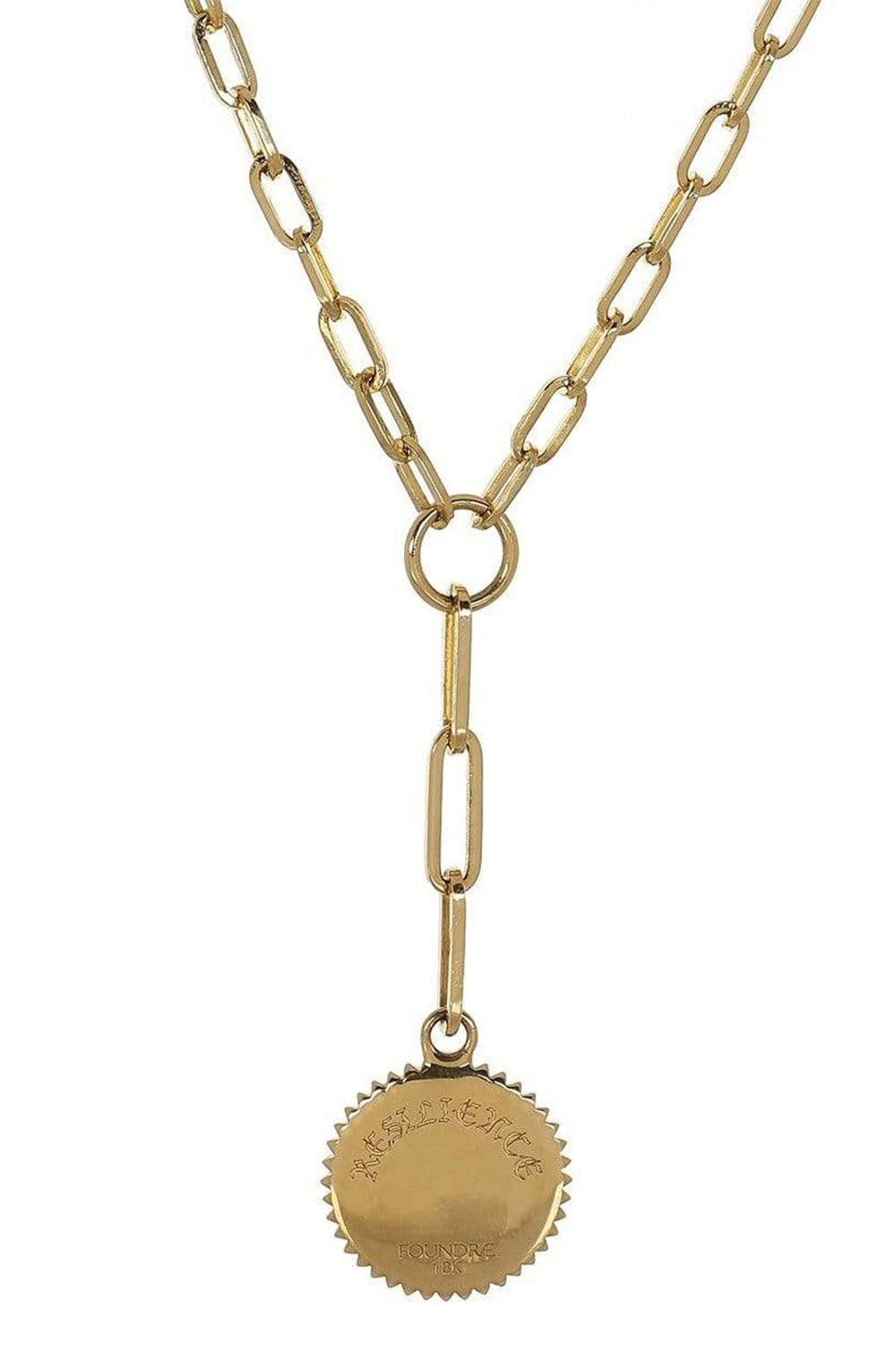 FOUNDRAE-Refined Clip Resilience Necklace-YELLOW GOLD