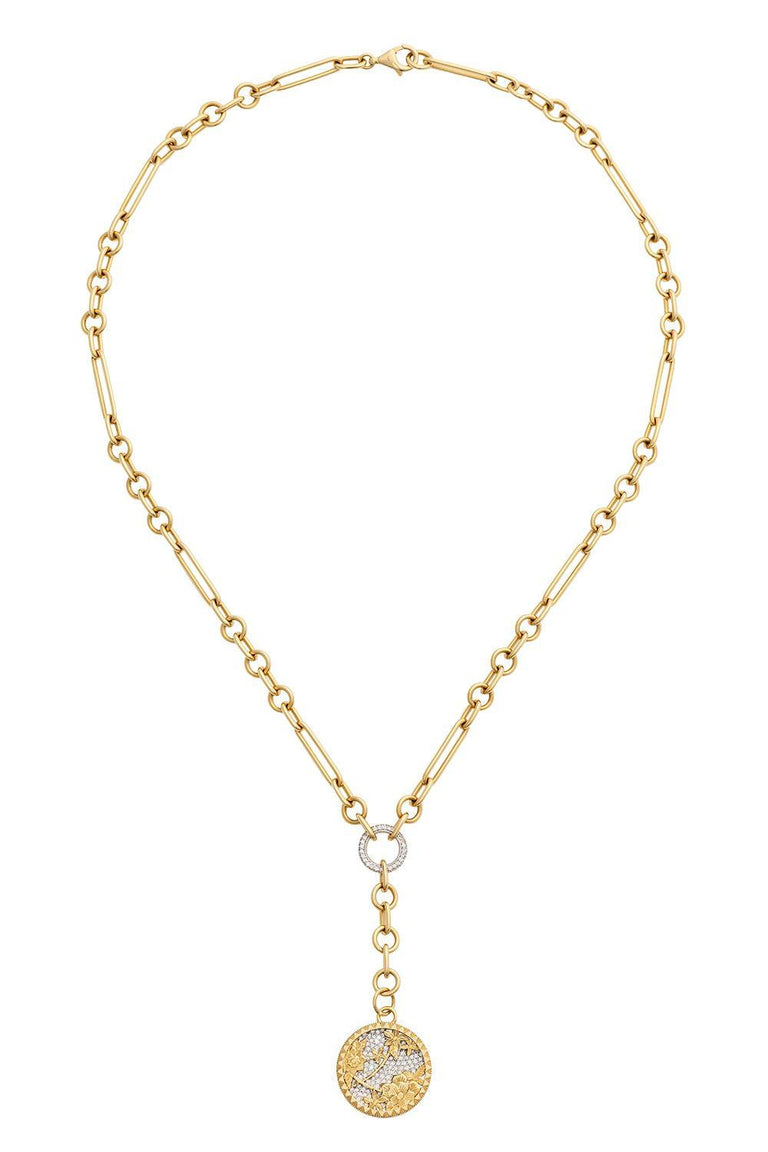 Resilience - Diamond Pavé Floral Screen Small Mixed Clip Extension Necklace