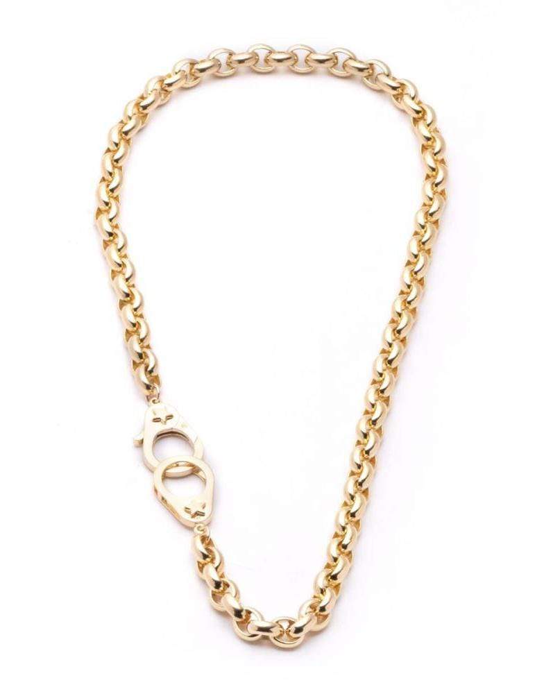 FOUNDRAE-Sister Hook Oversized Belcher Choker-YELLOW GOLD
