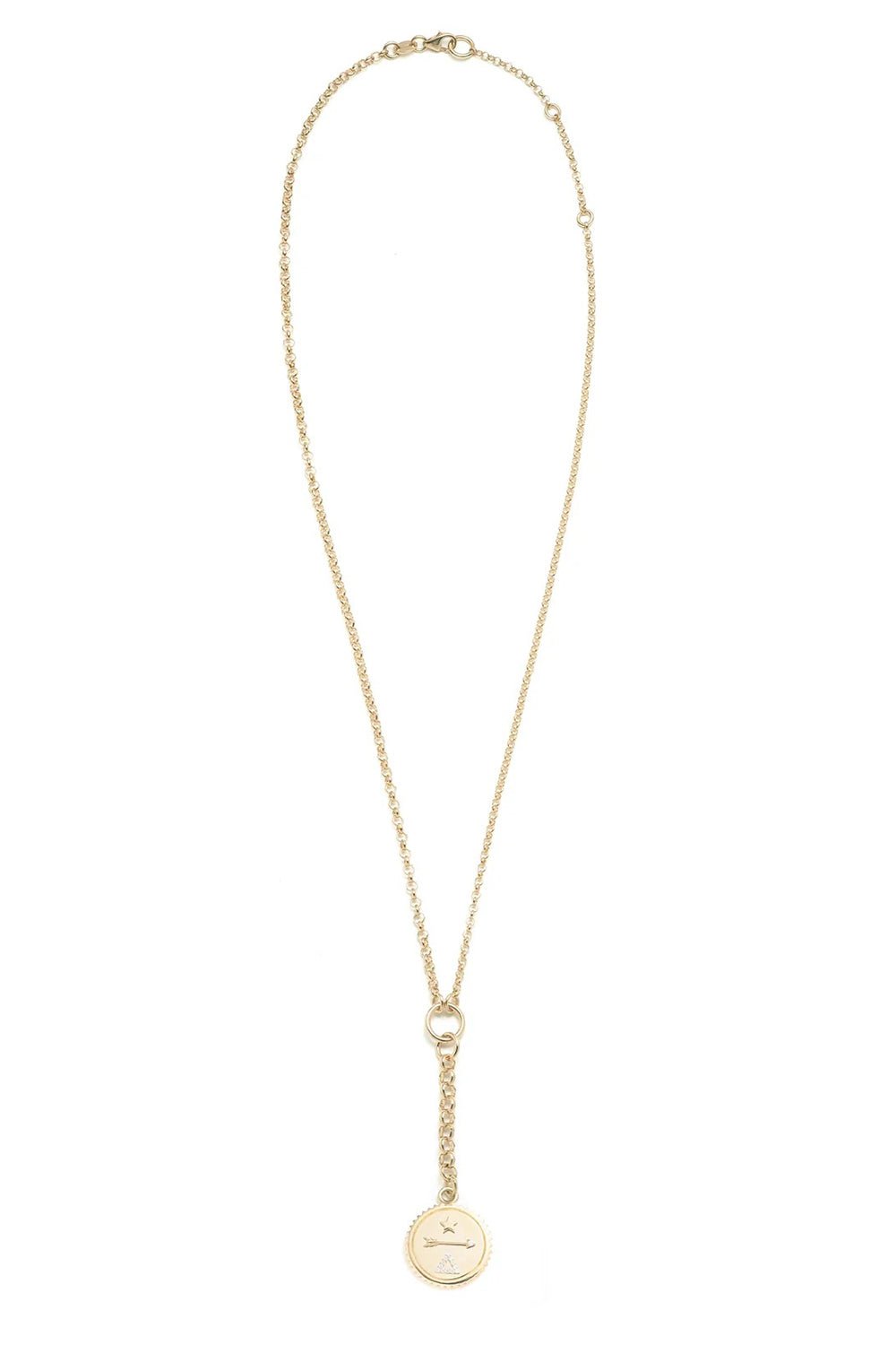 FOUNDRAE-Small Dream Mixed Belcher Necklace-YELLOW GOLD