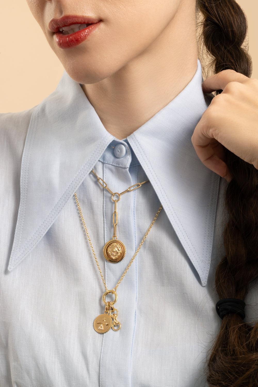 Small Open Belcher Chain Necklace-YELLOW GOLD-JEWELRYFINE JEWELNECKLACE O-FOUNDRAE
