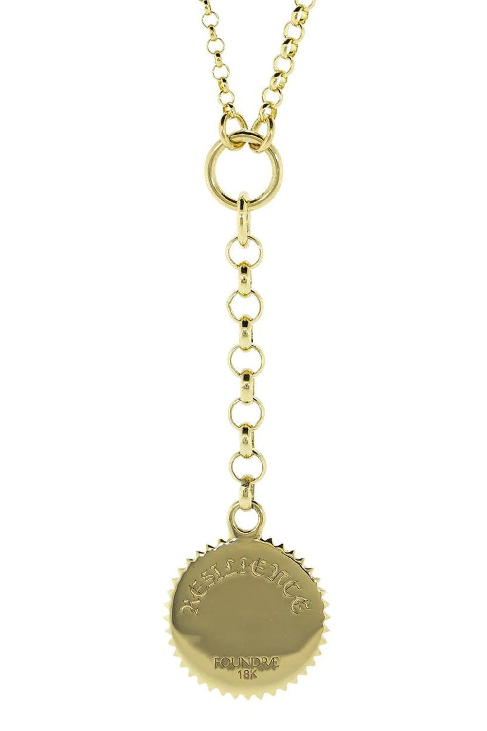 FOUNDRAE-Small Resilience Mixed Belcher Necklace-YELLOW GOLD
