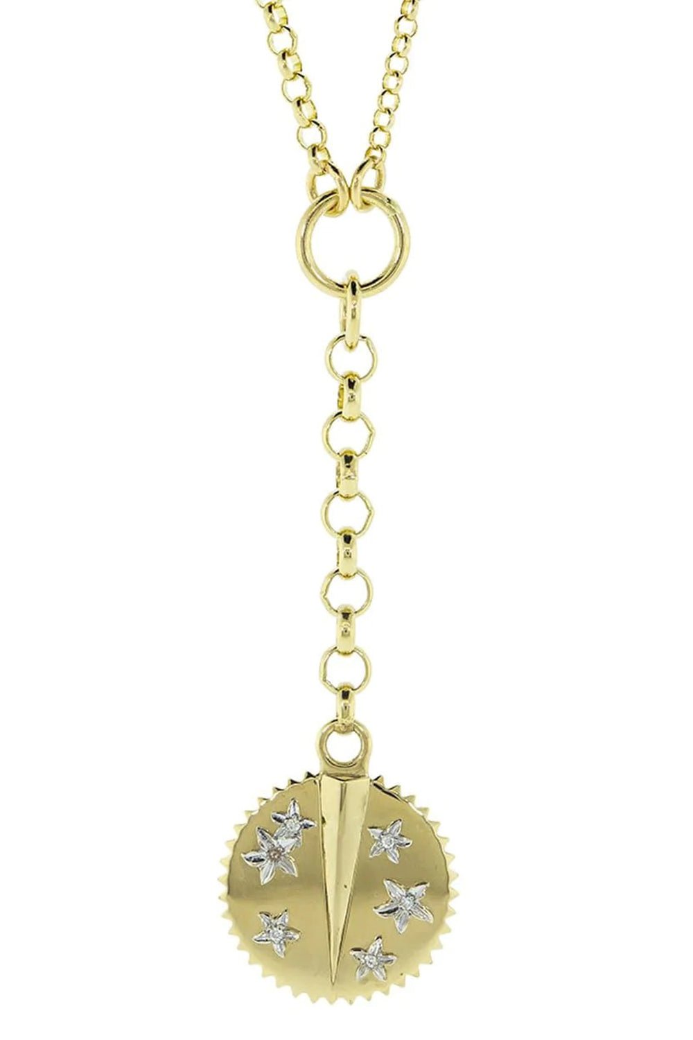 FOUNDRAE-Small Resilience Mixed Belcher Necklace-YELLOW GOLD