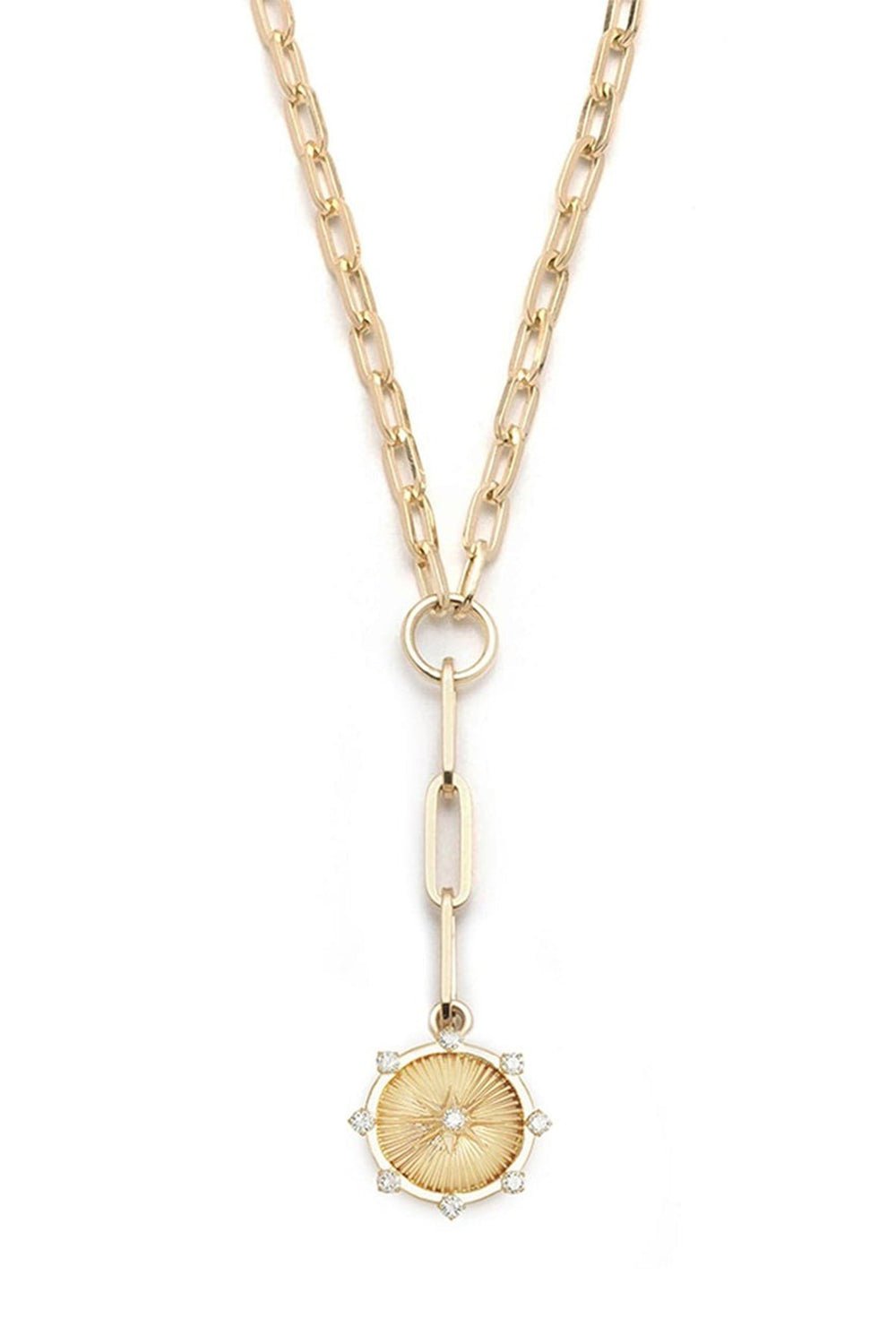 FOUNDRAE-Spark - Love Refined Clip Extension Chain Necklace-YELLOW GOLD