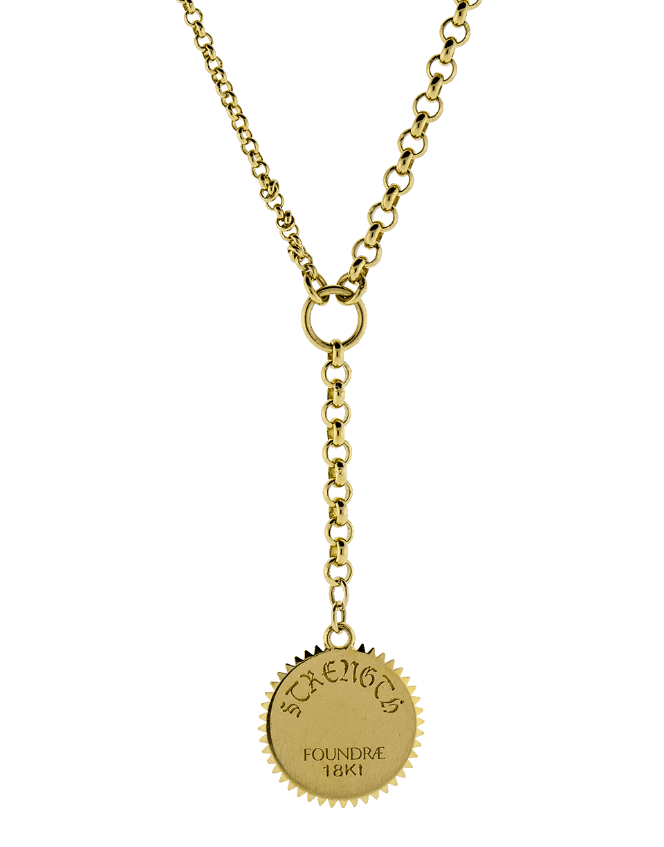 FOUNDRAE-Strength Medallion Necklace-YELLOW GOLD