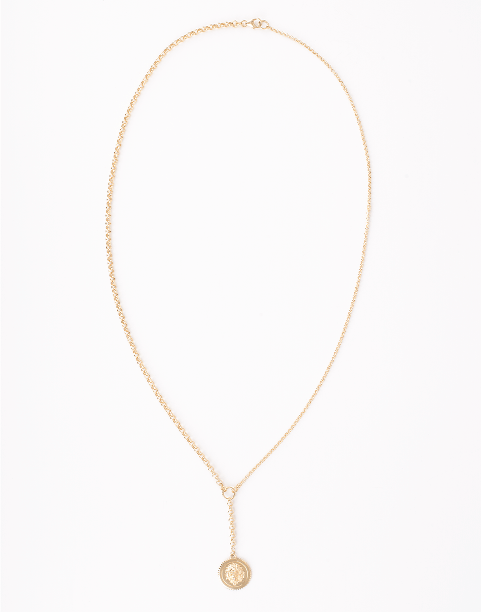 FOUNDRAE-Strength Medallion Necklace-YELLOW GOLD
