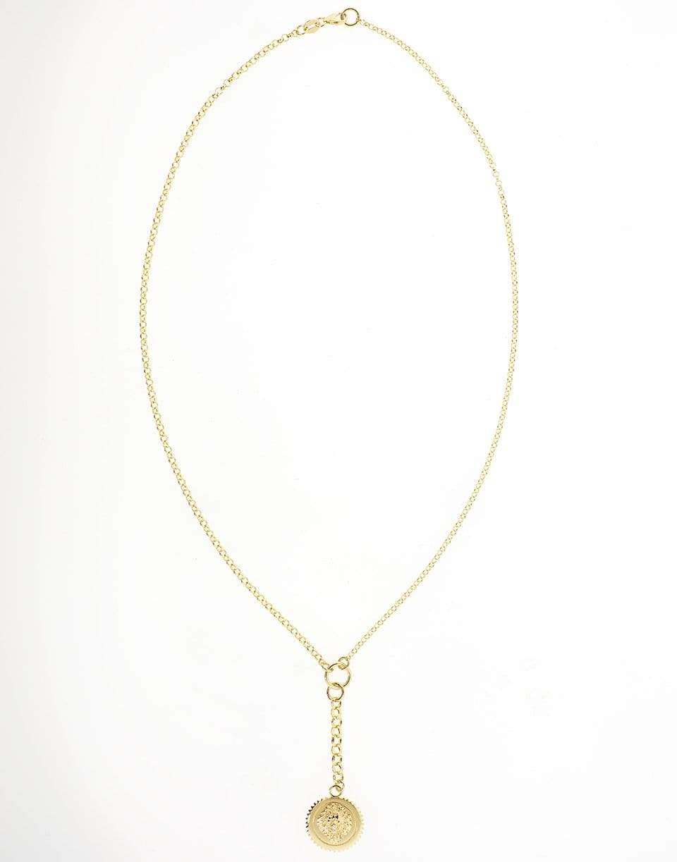 FOUNDRAE-Strength Medallion Necklace-YELLOW GOLD
