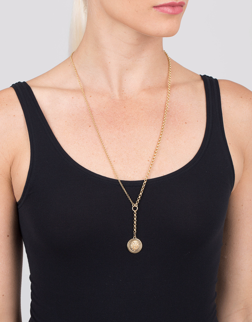 FOUNDRAE-Strength Medallion Necklace-YELLOW GOLD