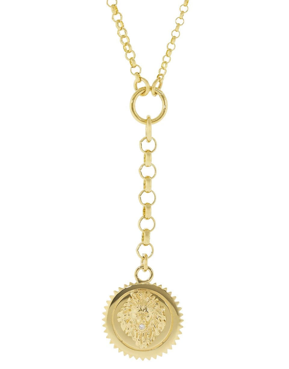FOUNDRAE-Strength Medallion Necklace-YELLOW GOLD