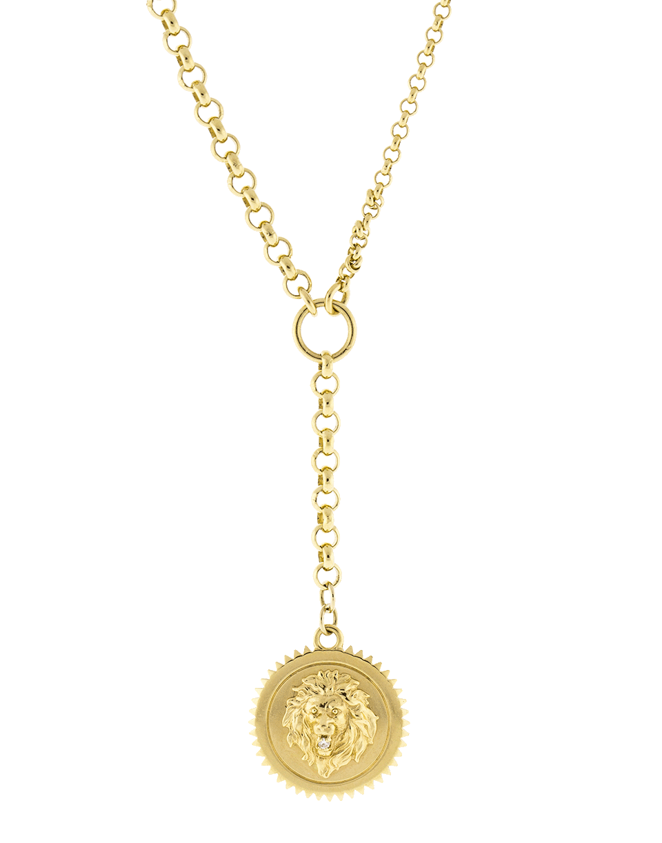 FOUNDRAE-Strength Medallion Necklace-YELLOW GOLD