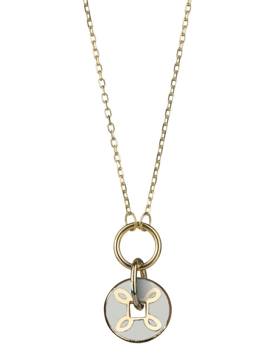 FOUNDRAE-True Love Disk Necklace-YELLOW GOLD