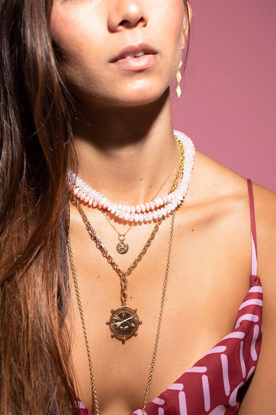  FOUNDRAE-True Love Knot Thread Necklace-YELLOW GOLD 