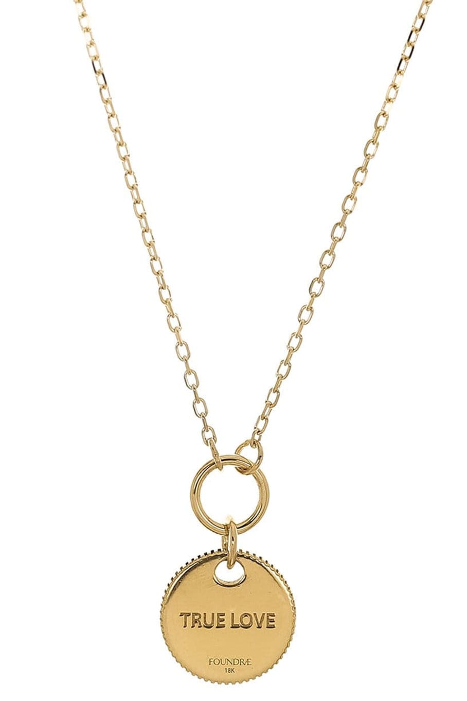  FOUNDRAE-True Love Knot Thread Necklace-YELLOW GOLD 
