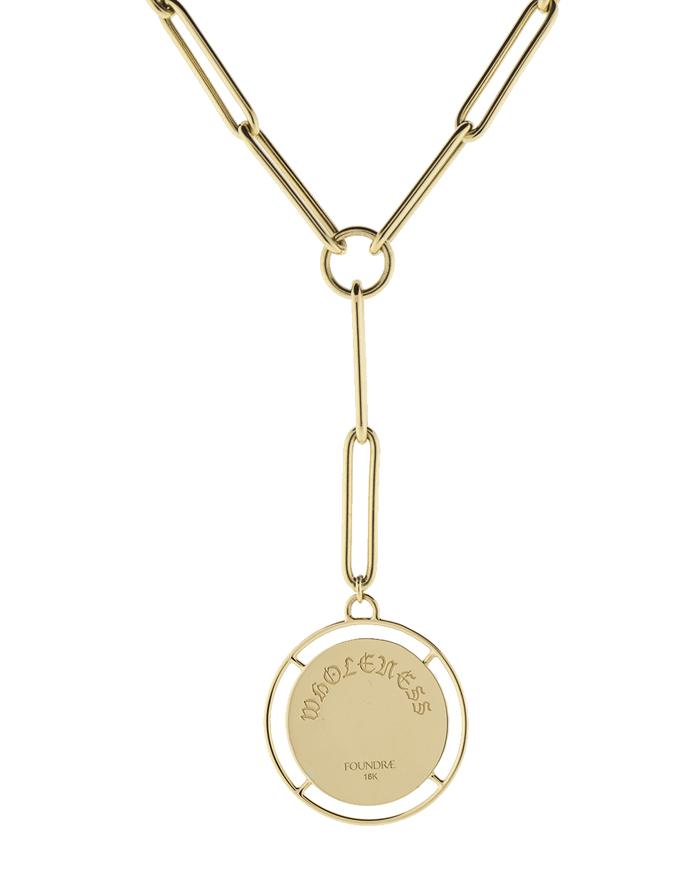 FOUNDRAE-Wholeness Medallion Necklace-YELLOW GOLD