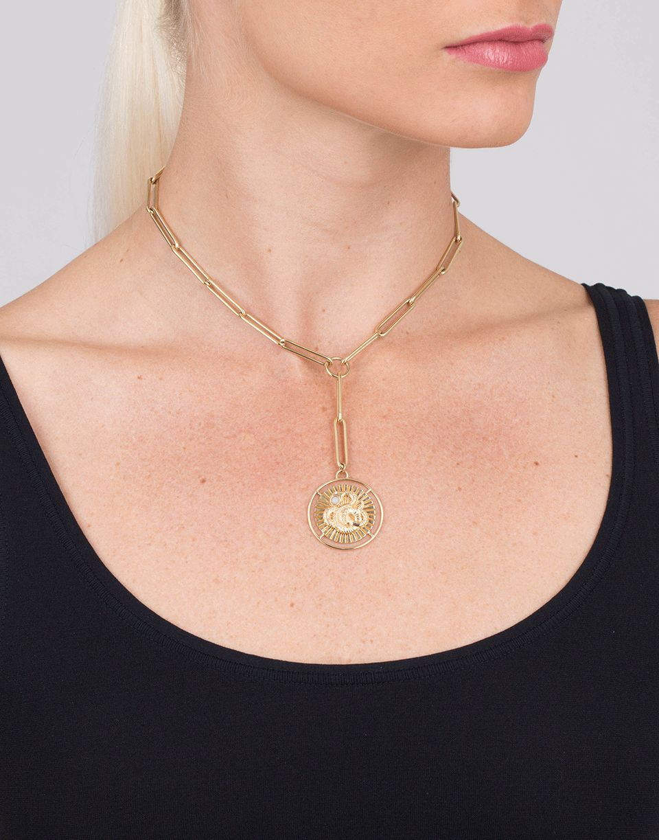 FOUNDRAE-Wholeness Medallion Necklace-YELLOW GOLD