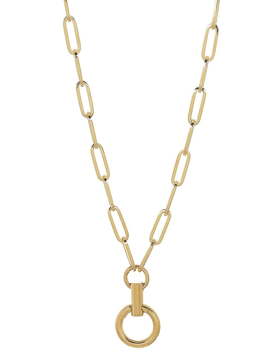 FOUNDRAE-Classic Fob Clip Chain With Hanging Clock Weight-YLKWGOLD
