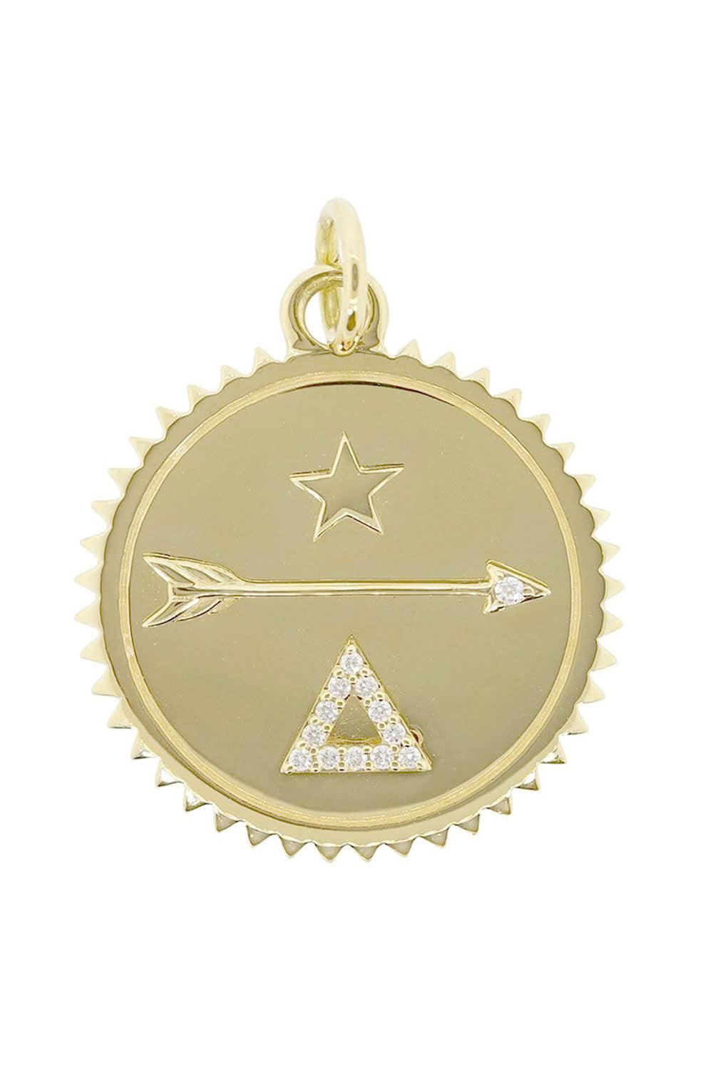 Medium Dream Medallion-YELLOW GOLD-JEWELRYFINE JEWELPENDANT-FOUNDRAE