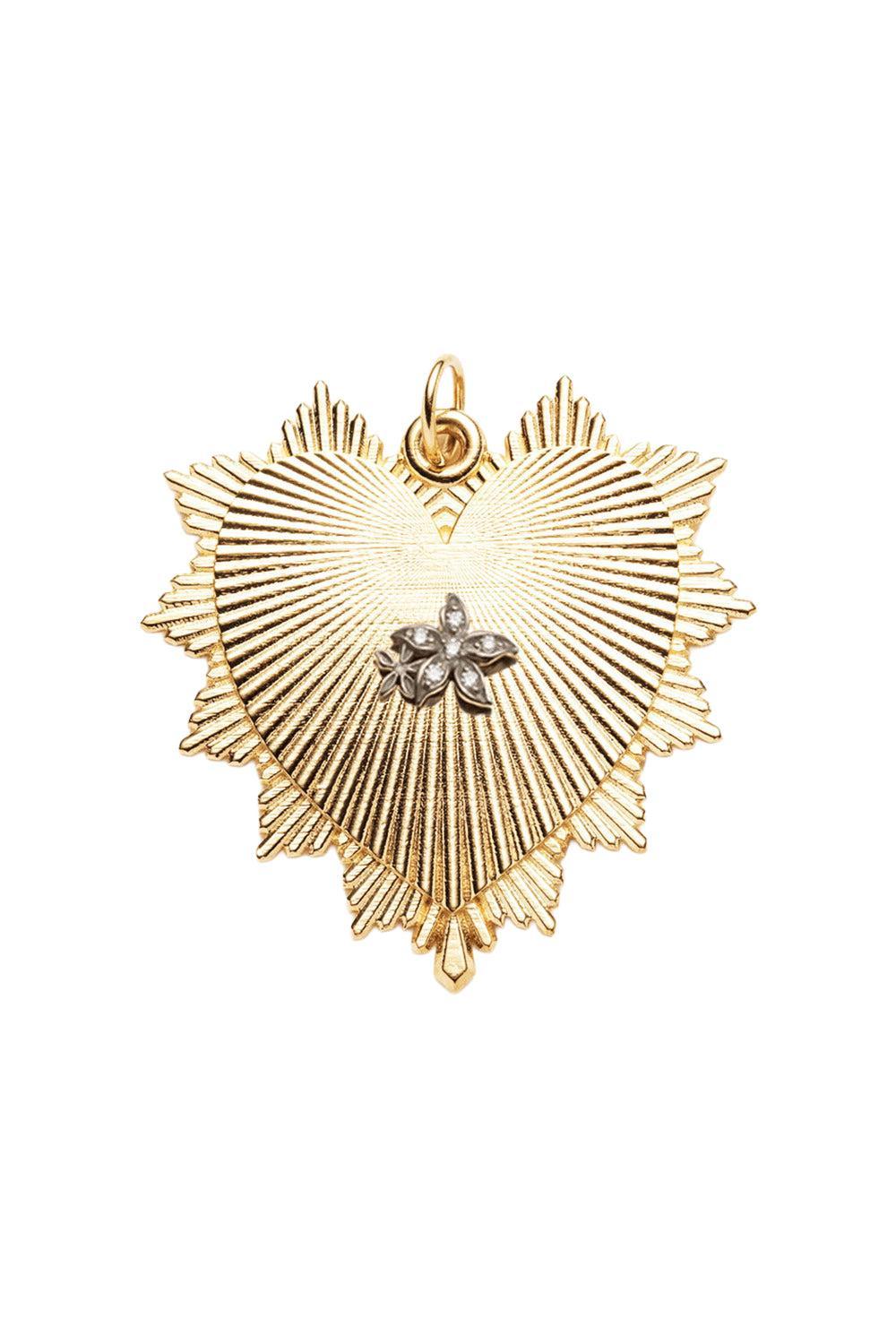 Heart Love Token - Oversize Medallion-YELLOW GOLD-JEWELRYFINE JEWELPENDANT-FOUNDRAE
