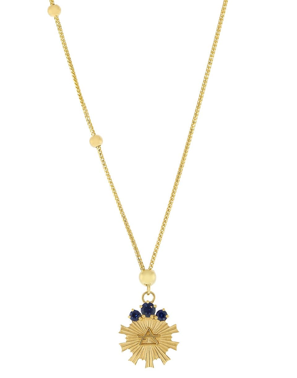 FOUNDRAE-Air Element Sapphire Pendant-YELLOW GOLD