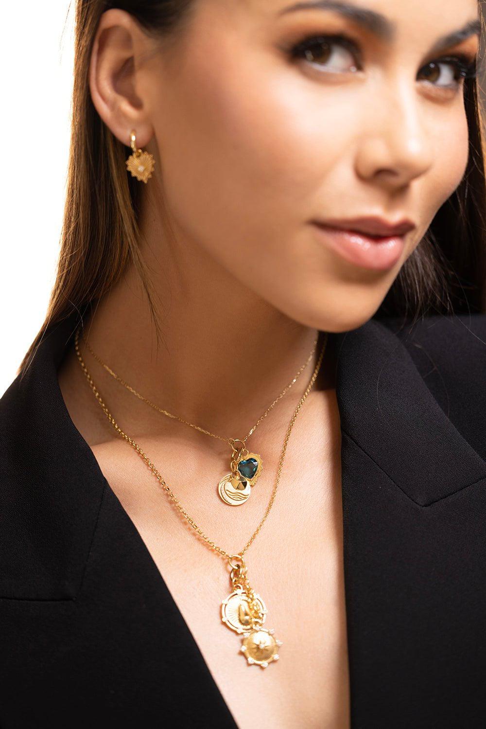 FOUNDRAE-Baby Aquarius Medallion-YELLOW GOLD