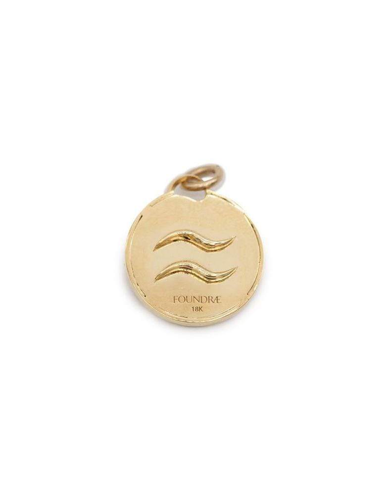 FOUNDRAE-Baby Aquarius Medallion-YELLOW GOLD