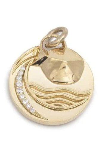 FOUNDRAE-Baby Aquarius Medallion-YELLOW GOLD
