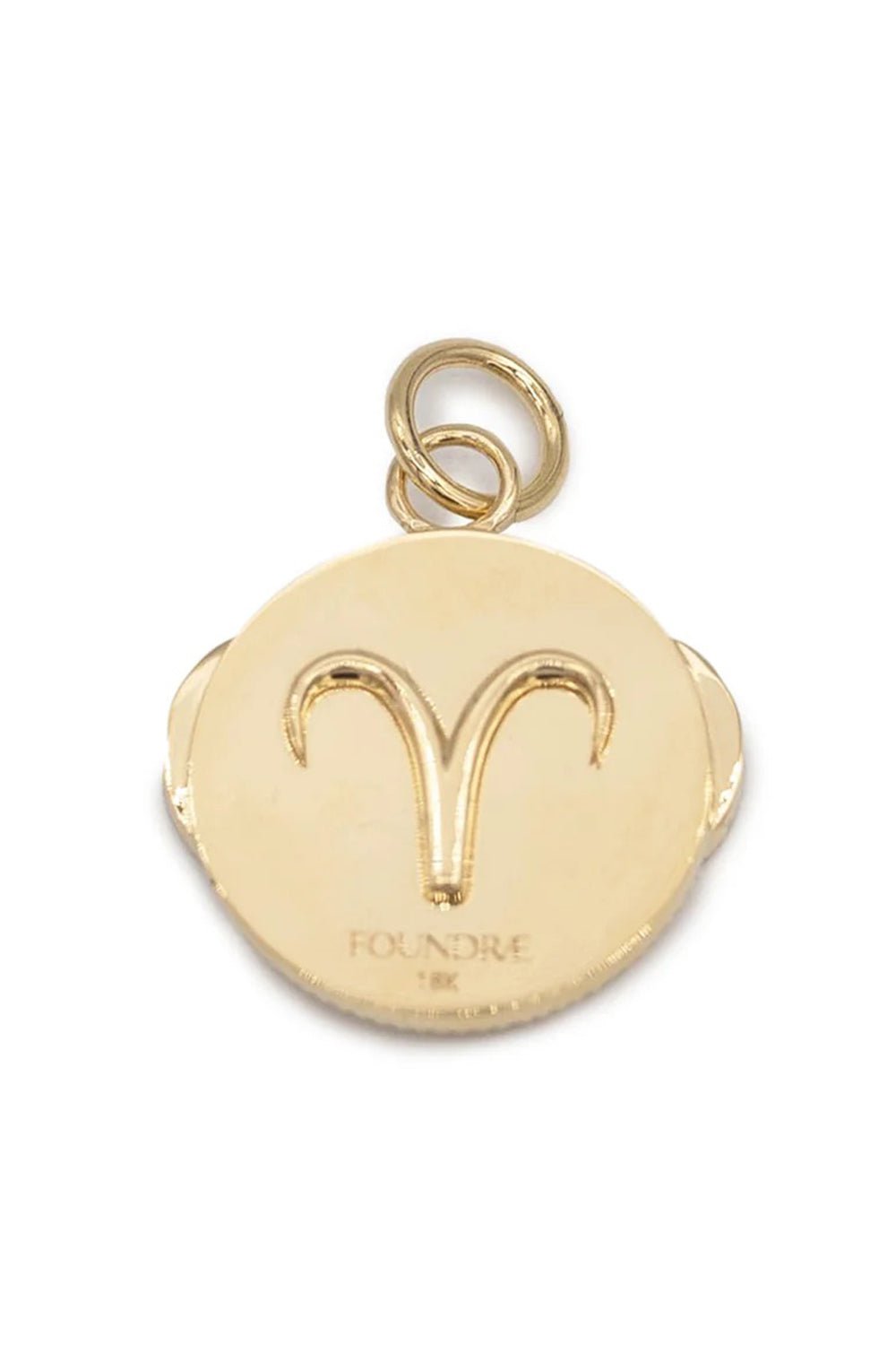 FOUNDRAE-Baby Aries Medallion-YELLOW GOLD