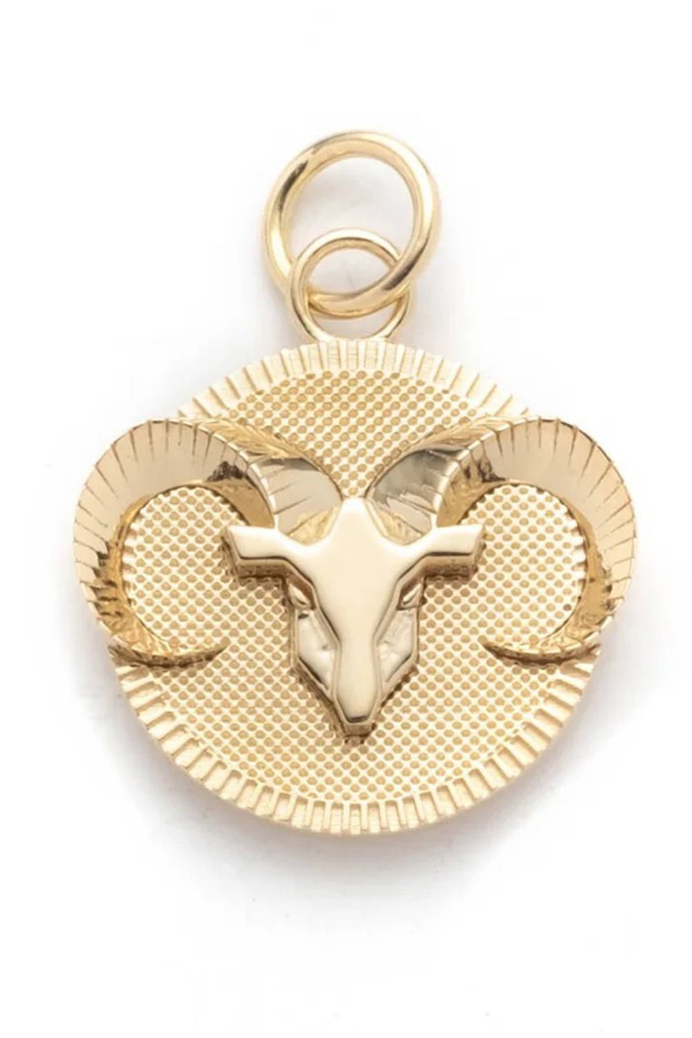 FOUNDRAE-Baby Aries Medallion-YELLOW GOLD