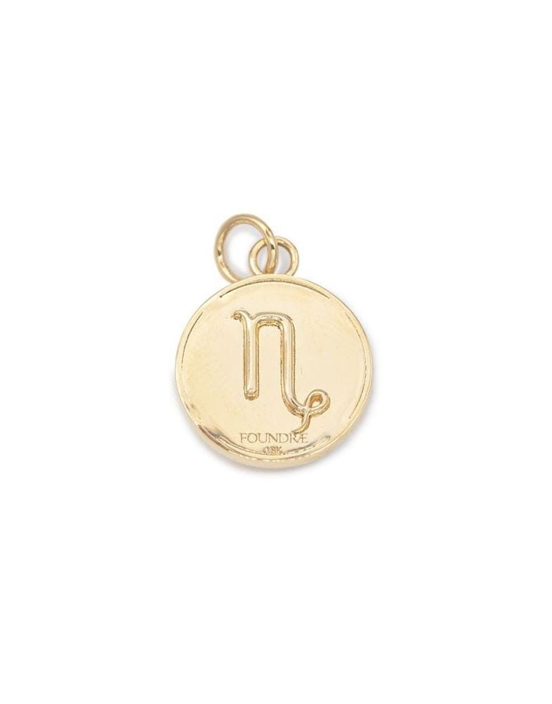 FOUNDRAE-Baby Capricorn Medallion-YELLOW GOLD