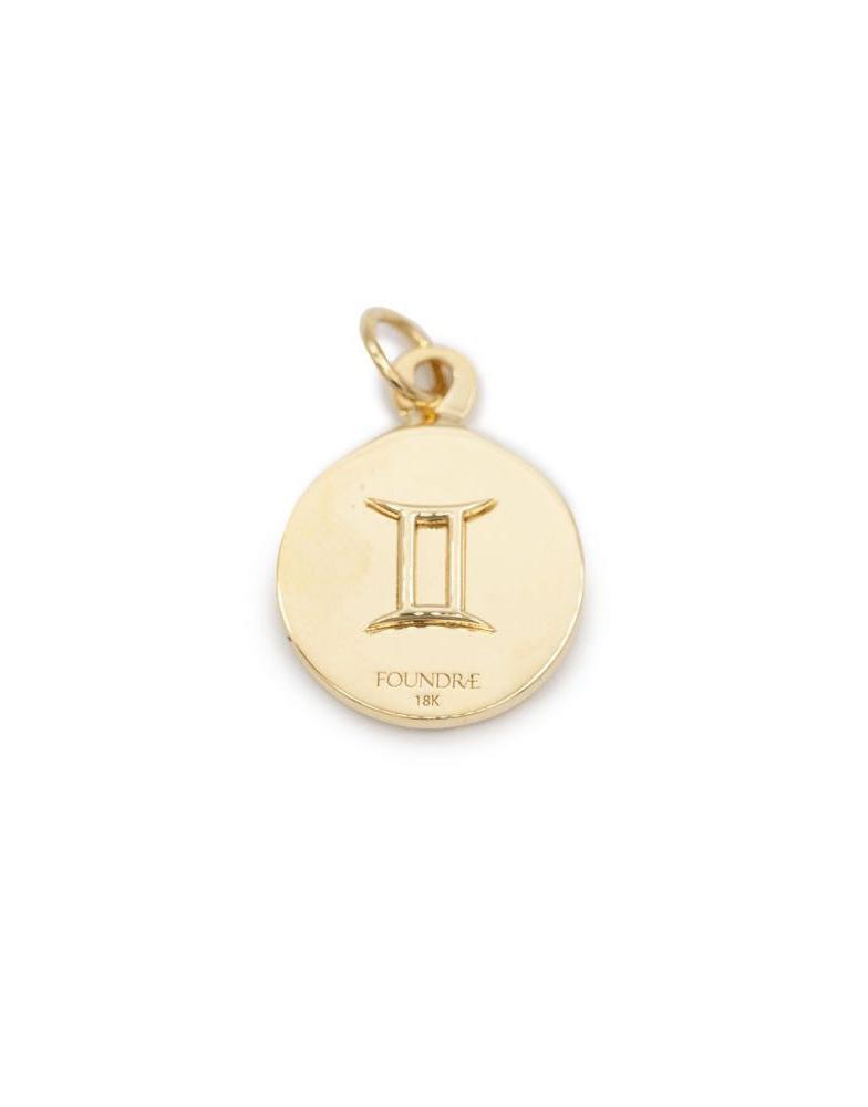 FOUNDRAE-Baby Gemini Medallion-YELLOW GOLD