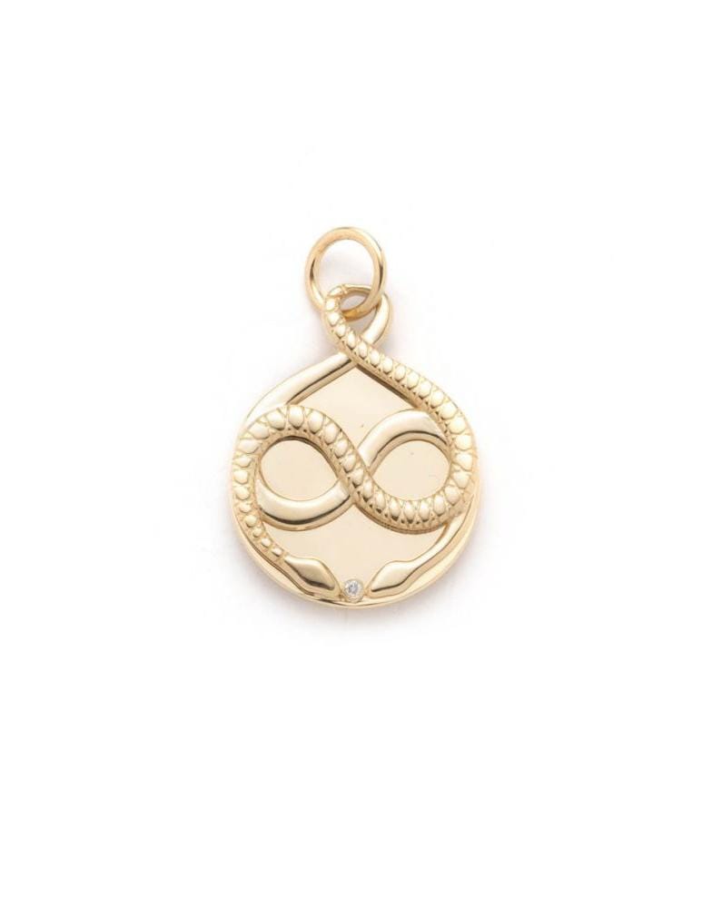 FOUNDRAE-Baby Gemini Medallion-YELLOW GOLD