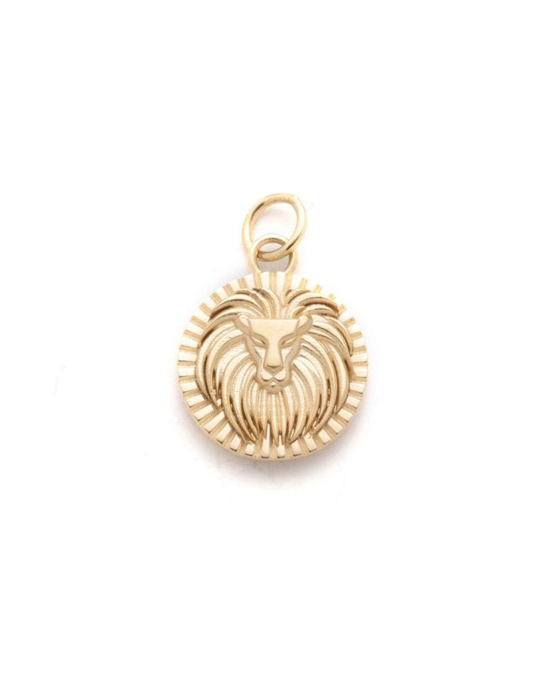 FOUNDRAE-Baby Leo Medallion-YELLOW GOLD