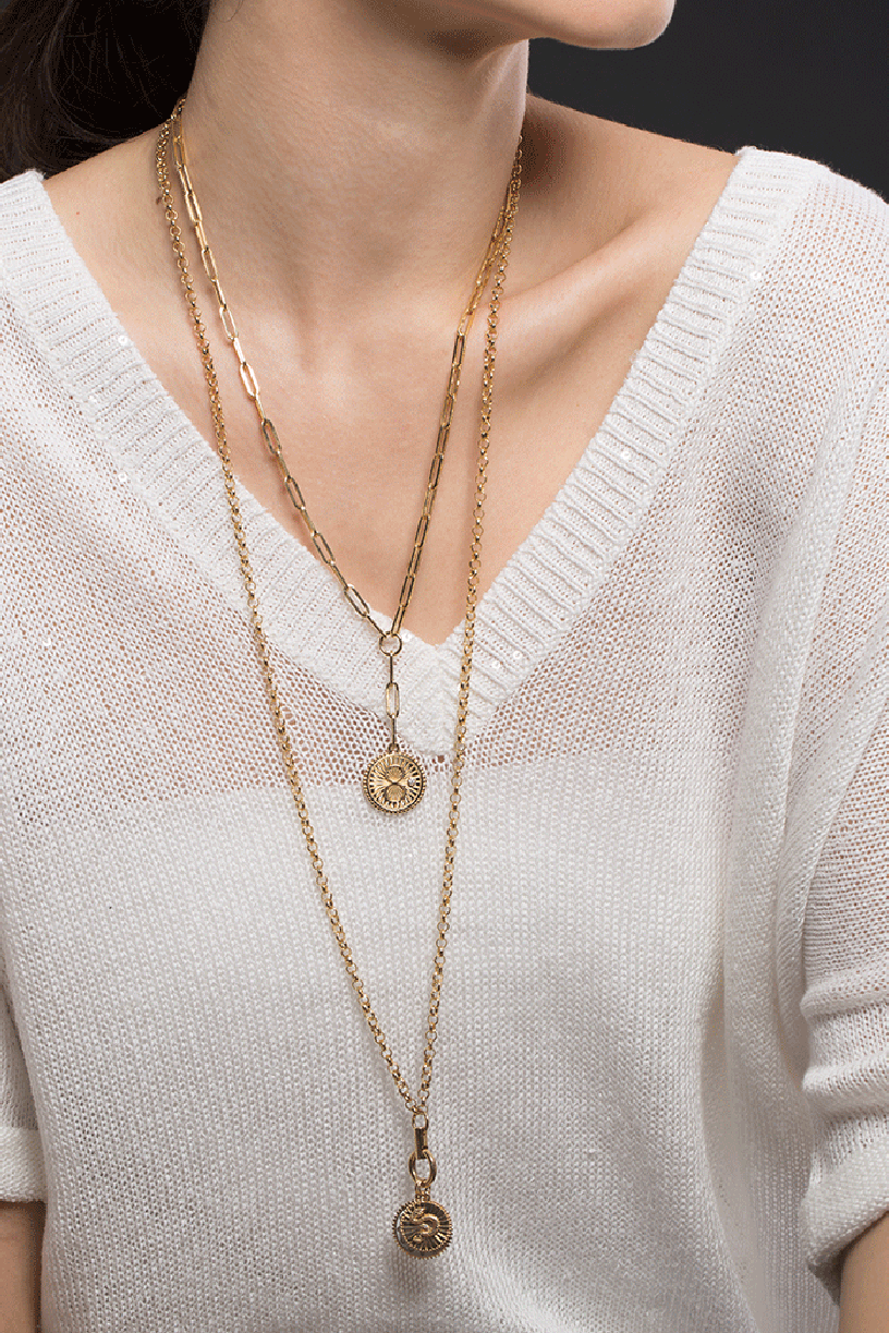 FOUNDRAE-Baby Wholeness Medallion-YELLOW GOLD