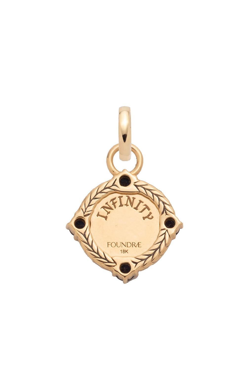 Diamond Infinity Braided Wheat Miniature Medallion-YELLOW GOLD-JEWELRYFINE JEWELPENDANT-FOUNDRAE