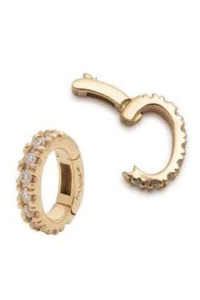 FOUNDRAE-Diamond Pave Oval Annex Link-YELLOW GOLD