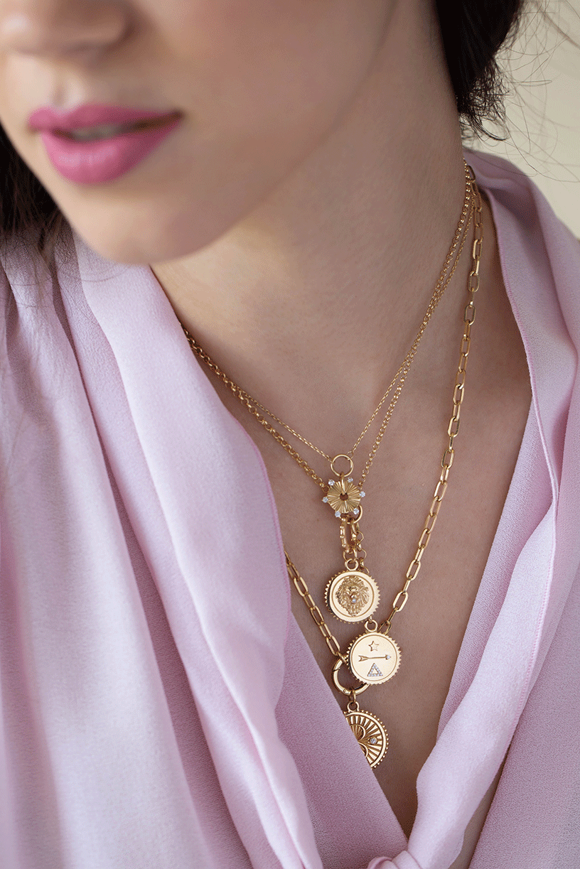 FOUNDRAE-Dream Baby Medallion-YELLOW GOLD