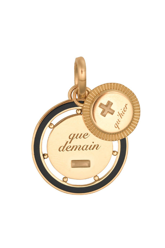 FOUNDRAE-Ever Growing - Vivacity Couplet Black Medallion-YELLOW GOLD