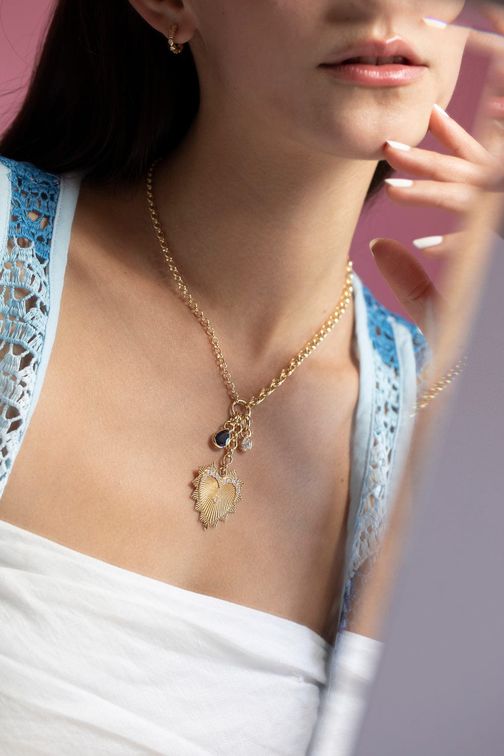 FOUNDRAE-Extra Large Forever Always Pendant-YELLOW GOLD