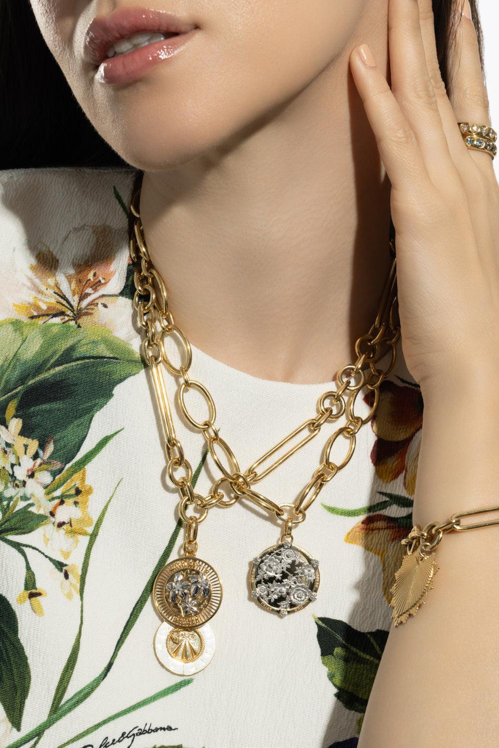 Floral Screen Resilience Necklace-YELLOW GOLD-JEWELRYFINE JEWELPENDANT-FOUNDRAE