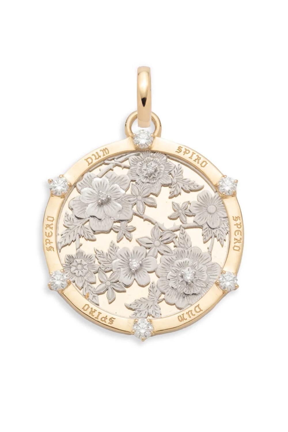 Floral Screen Resilience Necklace-YELLOW GOLD-JEWELRYFINE JEWELPENDANT-FOUNDRAE