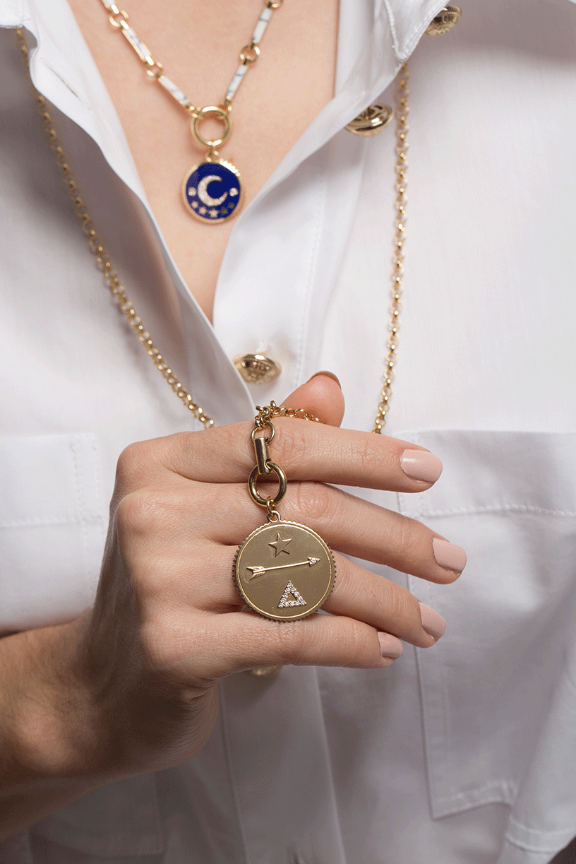FOUNDRAE-Large Dream Medallion-YELLOW GOLD