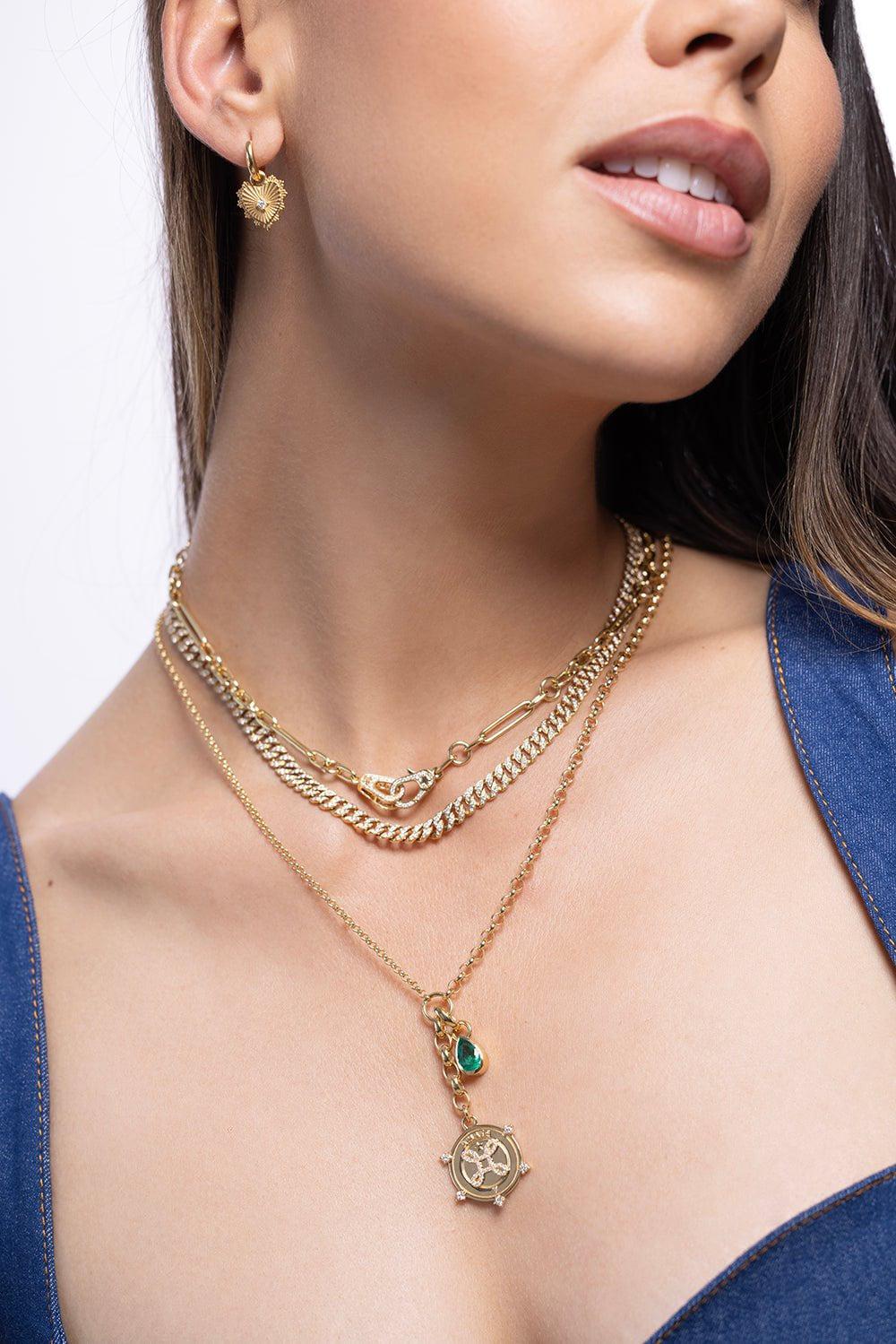 FOUNDRAE-Large Emerald Forever Always Pendant-YELLOW GOLD