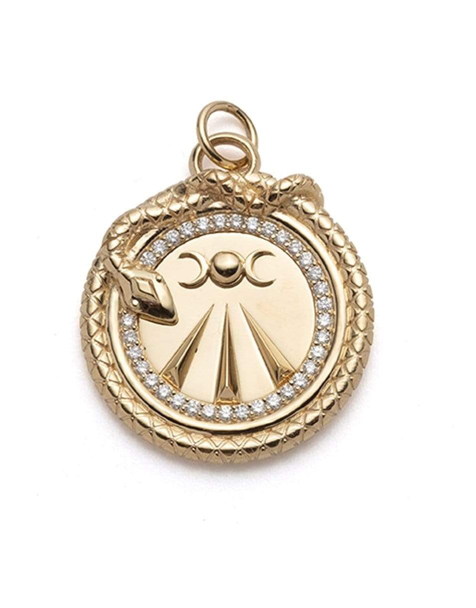 FOUNDRAE-Large Mind Body Soul Medallion-YELLOW GOLD
