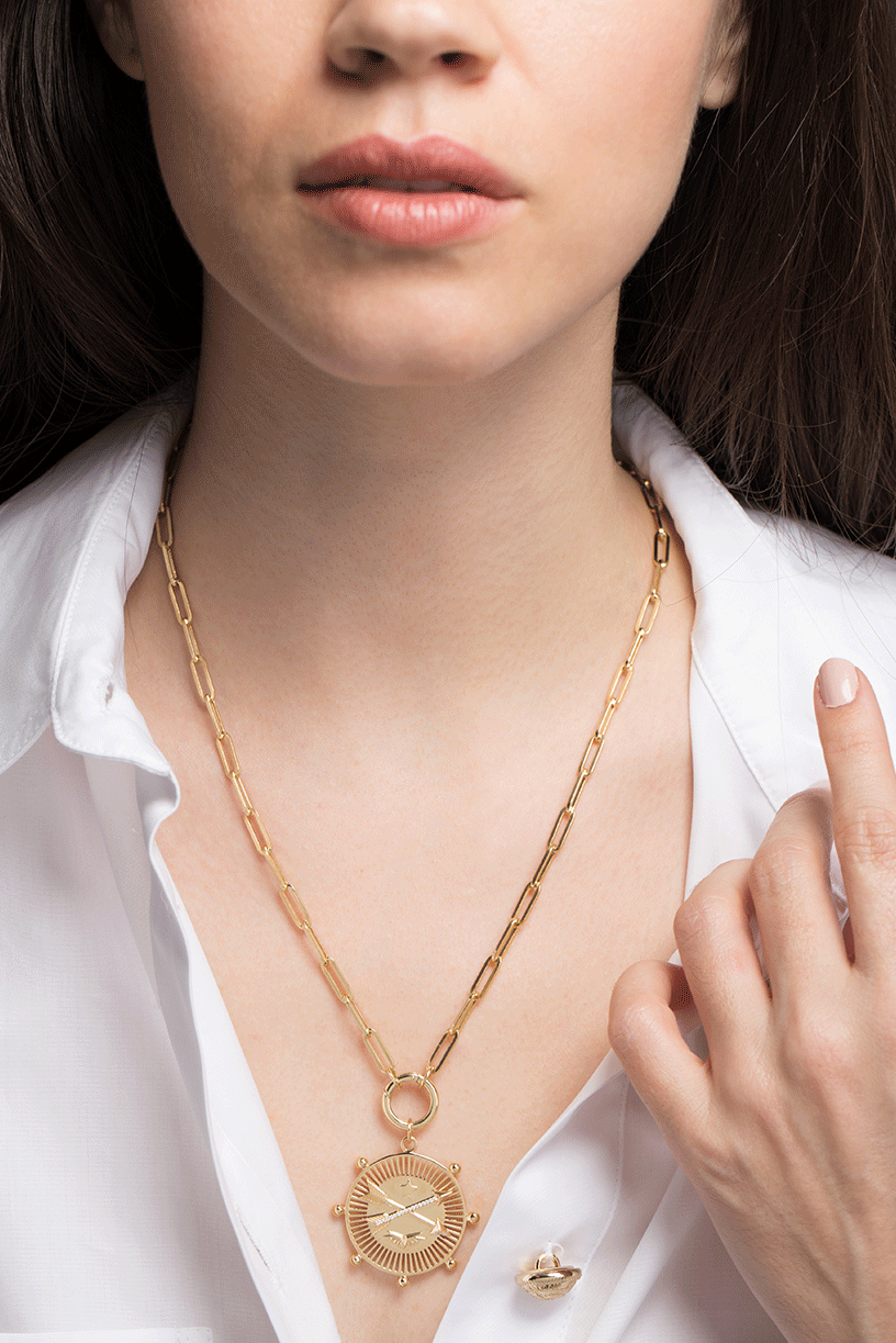 FOUNDRAE-Large Passion Pendant-YELLOW GOLD