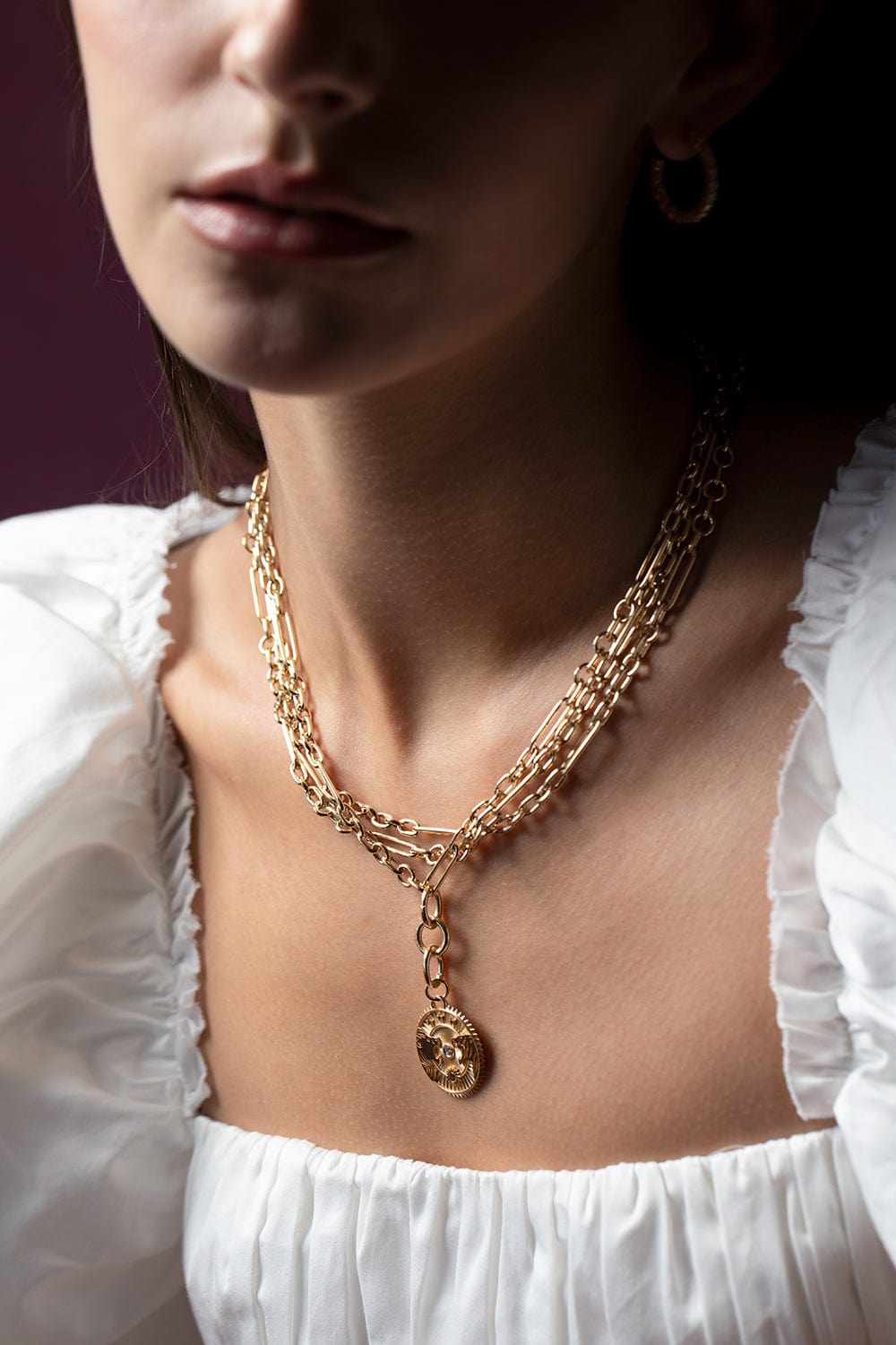 FOUNDRAE-Large Specialty Strength Medallion-YELLOW GOLD