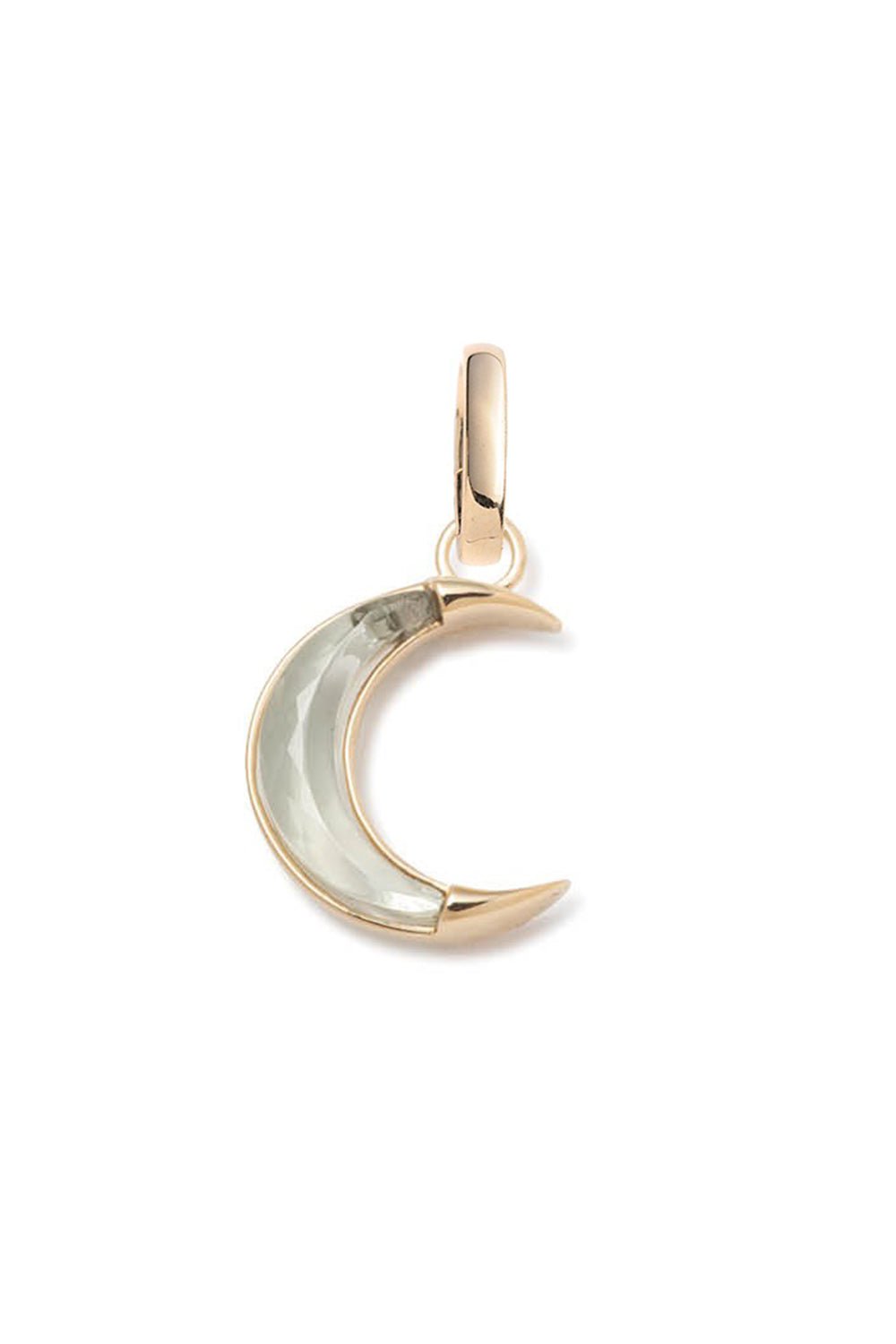 FOUNDRAE-Medallion Prasiolite Crescent - Karma-YELLOW GOLD