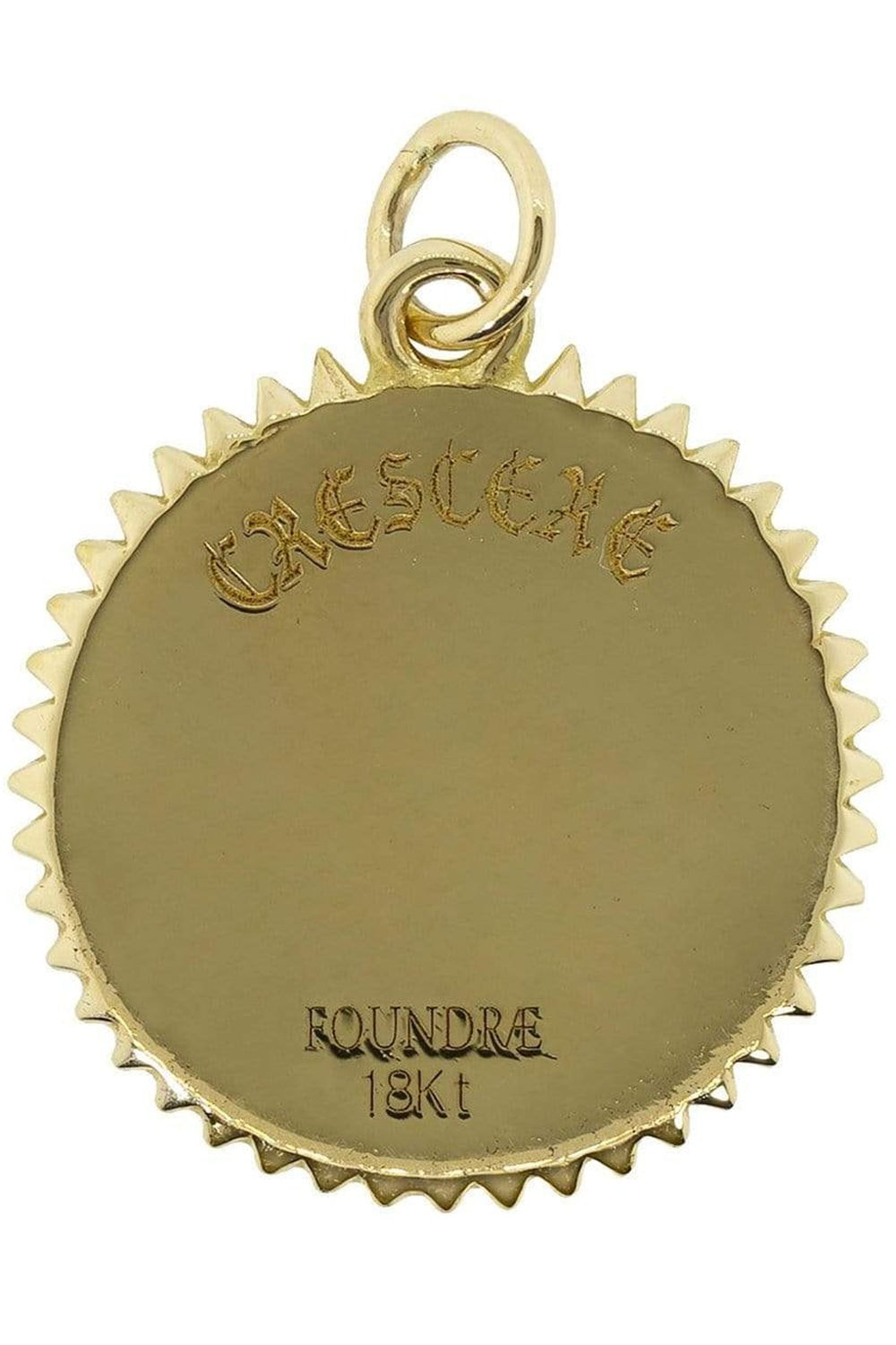 FOUNDRAE-Medium Blue Crescent Medallion-YELLOW GOLD