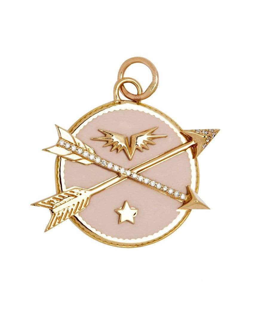 FOUNDRAE-Medium Champleve Medallion-YELLOW GOLD