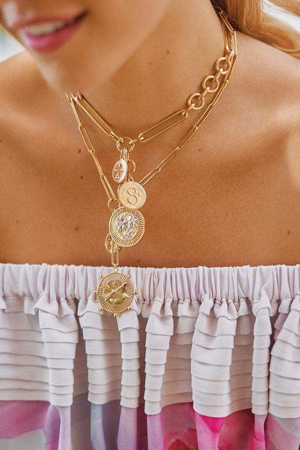 FOUNDRAE-Medium Karma Medallion-YELLOW GOLD