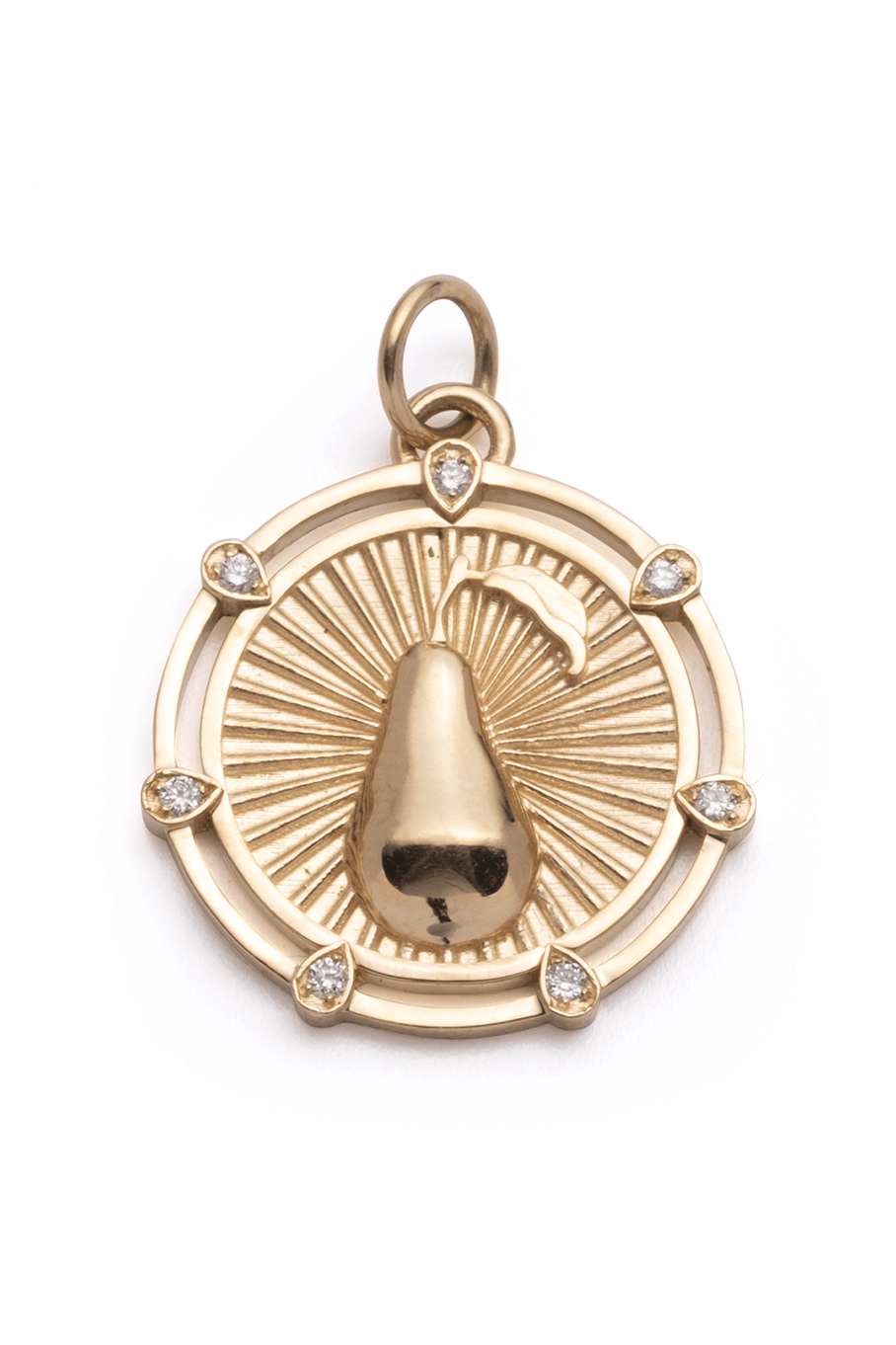 FOUNDRAE-Medium Pear Medallion-YELLOW GOLD